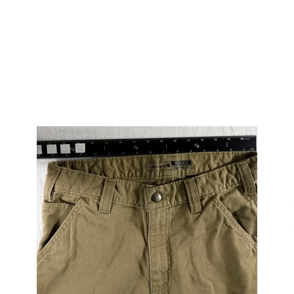 Carhartt Rugged Flex Relaxed Fit Work‎ Pants Mens 31x30 Mens Beige Straight Leg